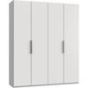 Drehtürenschrank 200 cm Level, Weiß - Weiß, MODERN, Holzwerkstoff (200/236/58cm) - MID.YOU