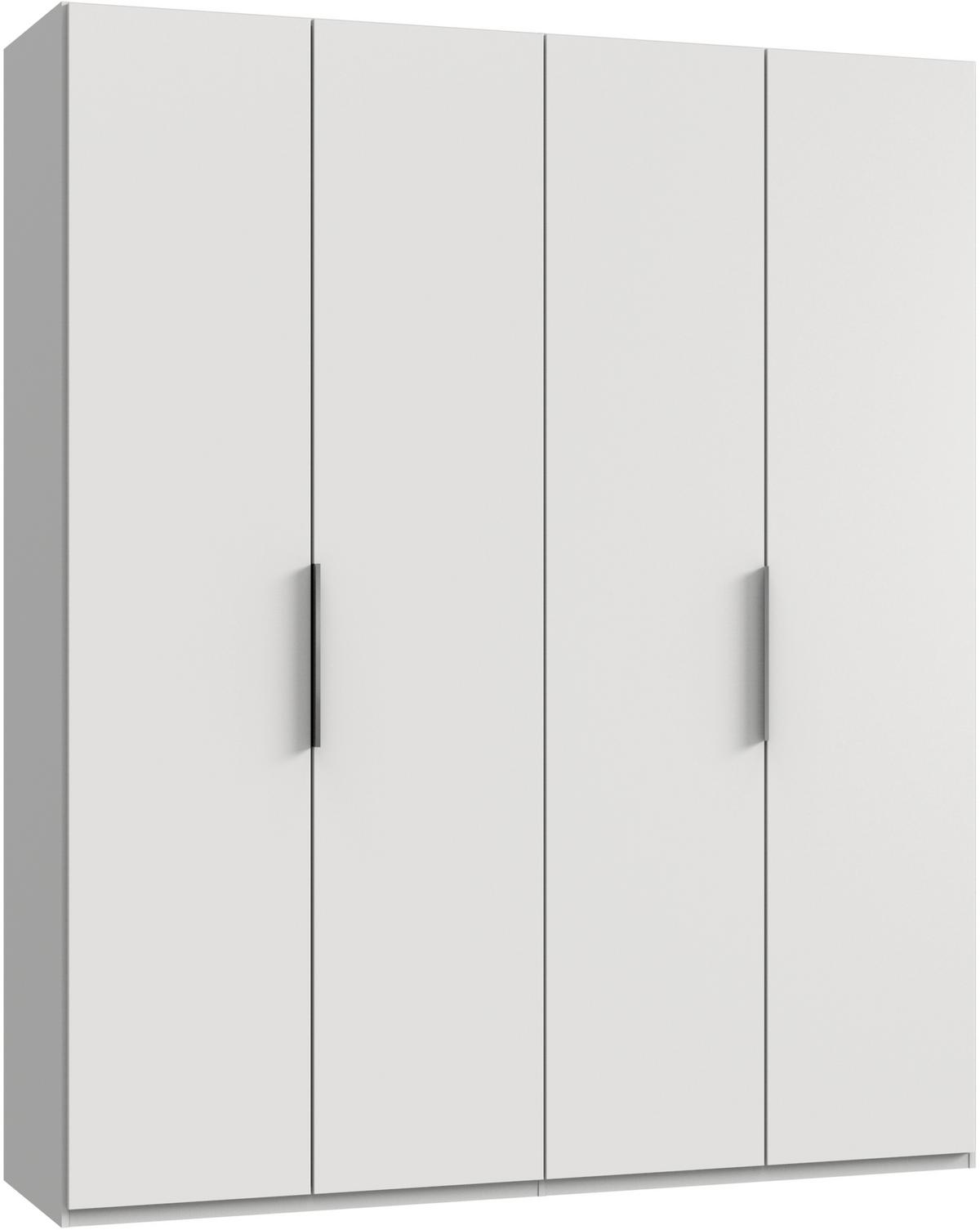 Drehtürenschrank 200 cm Level, Weiß - Weiß, MODERN, Holzwerkstoff (200/236/58cm) - MID.YOU