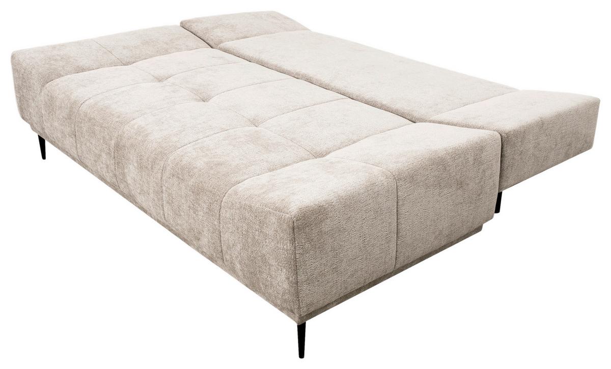 Schlafsofa Malpenza Beige B: 199 cm - Beige/Schwarz, Trend, Textil (199/91/110cm)