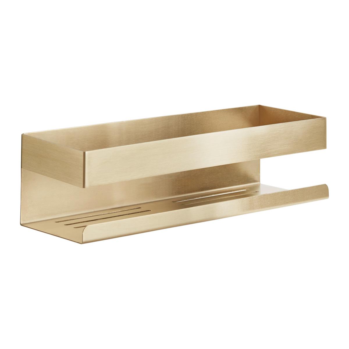 Odkládací plocha GENOVA GOLD - barvy zlata, Lifestyle, kov (30/8/10,5cm) - Mömax