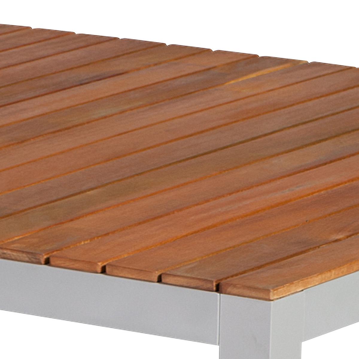 Gartengarnitur 5-Tlg. Silano Alu/Holz/Kunststoff - Beige/Silberfarben, ROMANTIK / LANDHAUS, Holz/Kunststoff - Gardenson