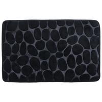 Badematte Stone 50x80 cm Schwarz, rutschhemmend - Schwarz, MODERN, Textil (50/80cm) - Luca Bessoni