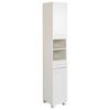 Badezimmer Hochschrank Paris 30/x80 Cm Weiß - Silberfarben/Weiß, MODERN, Holzwerkstoff (30/180/35cm) - Held