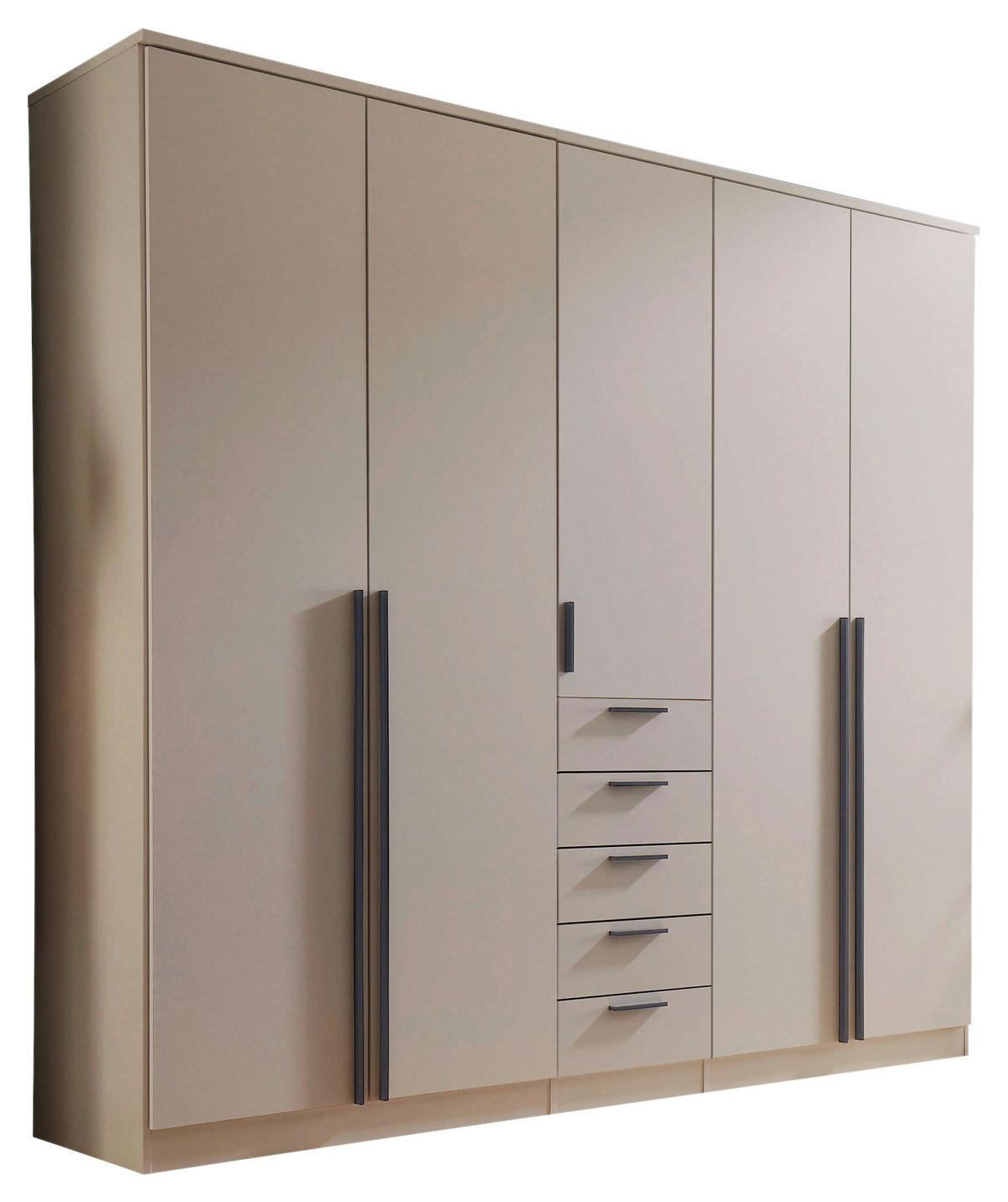 Kleiderschrank Arnis Kaschmir Dekor, Grau, B: 225cm - Kaschmir, KONVENTIONELL, Holzwerkstoff (225/210/52cm) - James Wood