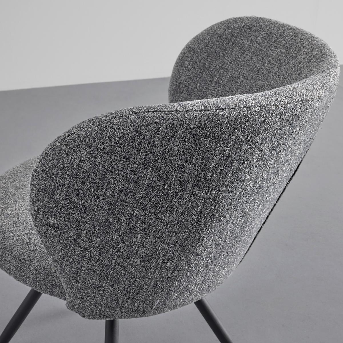 Židle s otočným sedákom CARLINA světle šedá - černá/světle šedá, Moderní, kov/dřevo (60/79/59cm) - Bessagi Home
