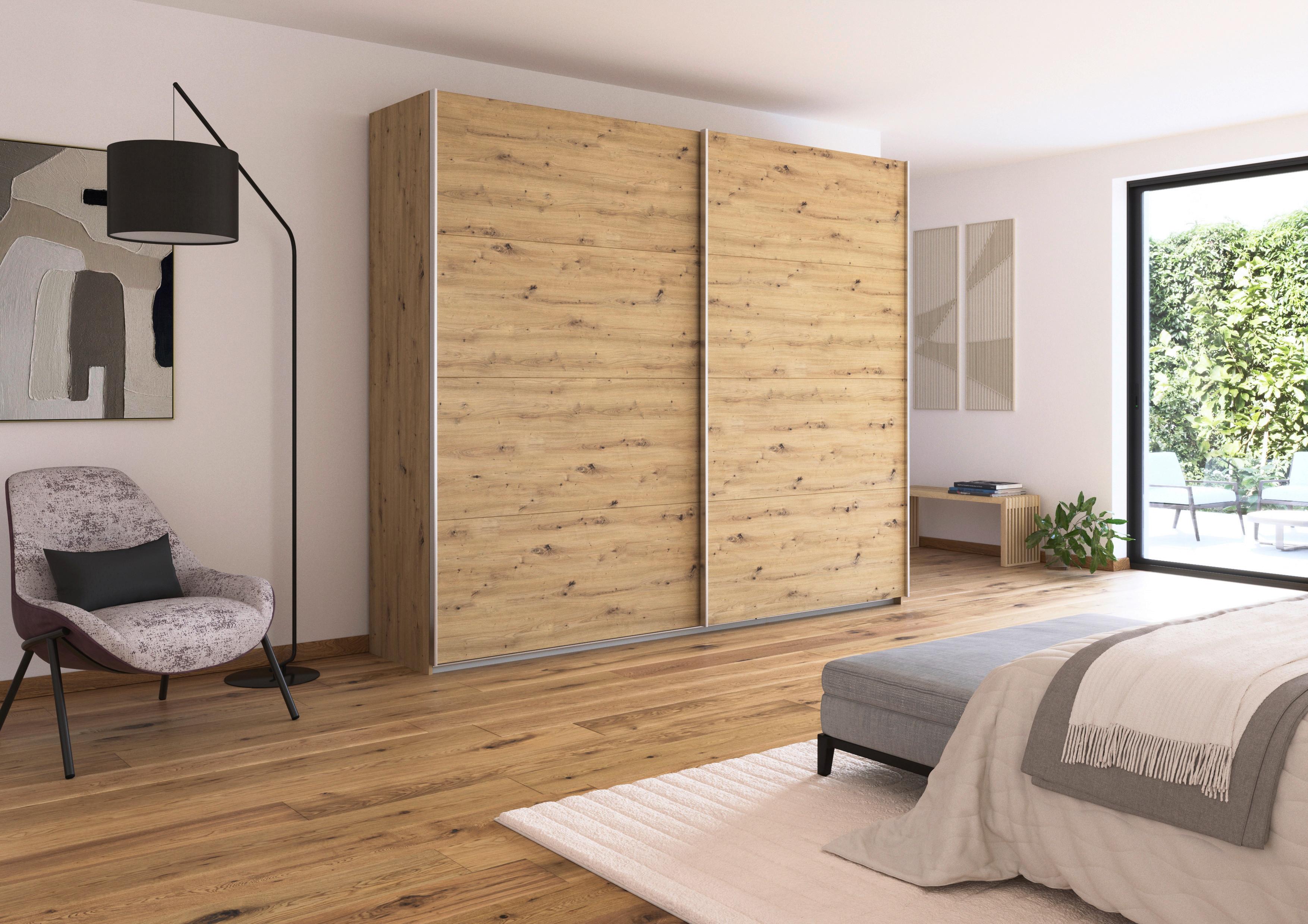 Schwebetürenschrank B: 271cm Fekdkirch Eiche Dekor - Eiche Artisan, MODERN, Holzwerkstoff (271/229/62cm)