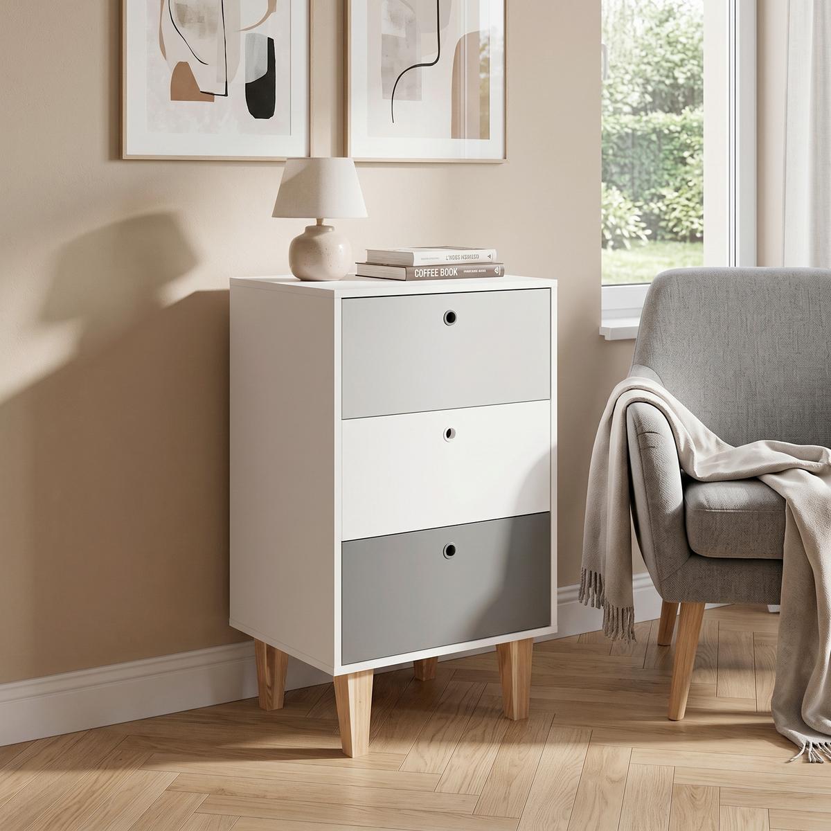 KOMMODE CONCEPT - Eichefarben/Graphitfarben, MODERN, Holz/Holzwerkstoff (53,4/96/45cm) - MID.YOU