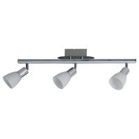 Strahler Ibiza 3-Flammig L: 60 cm - Chromfarben/Opal, Basics, Glas/Kunststoff (60/22cm) - Näve