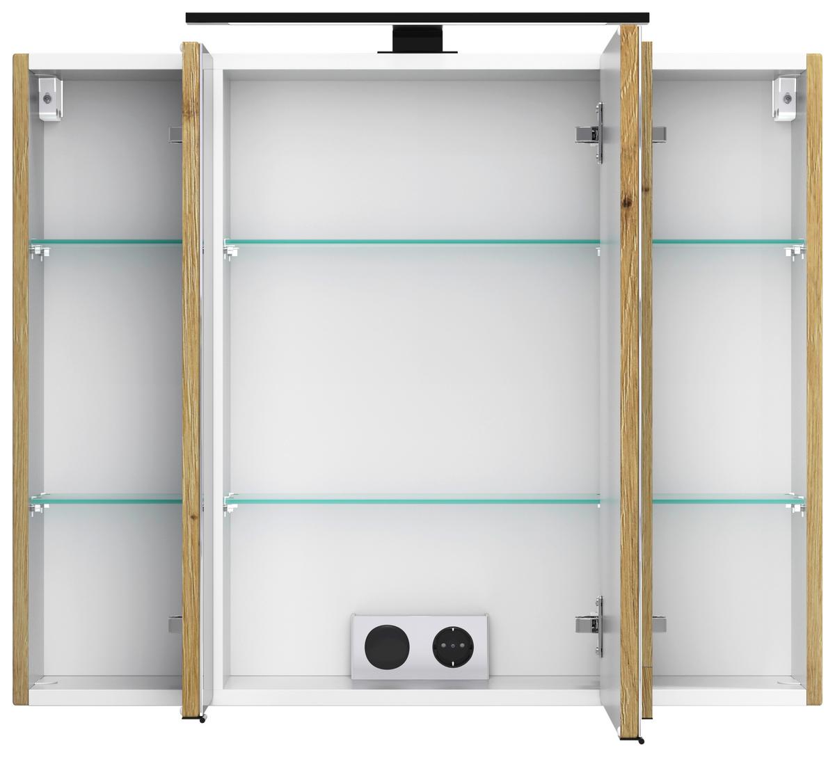 Spiegelschrank Sevilla Eiche Artisan Dekor - Eiche Artisan, MODERN, Glas/Holzwerkstoff (80/64/20cm) - Held
