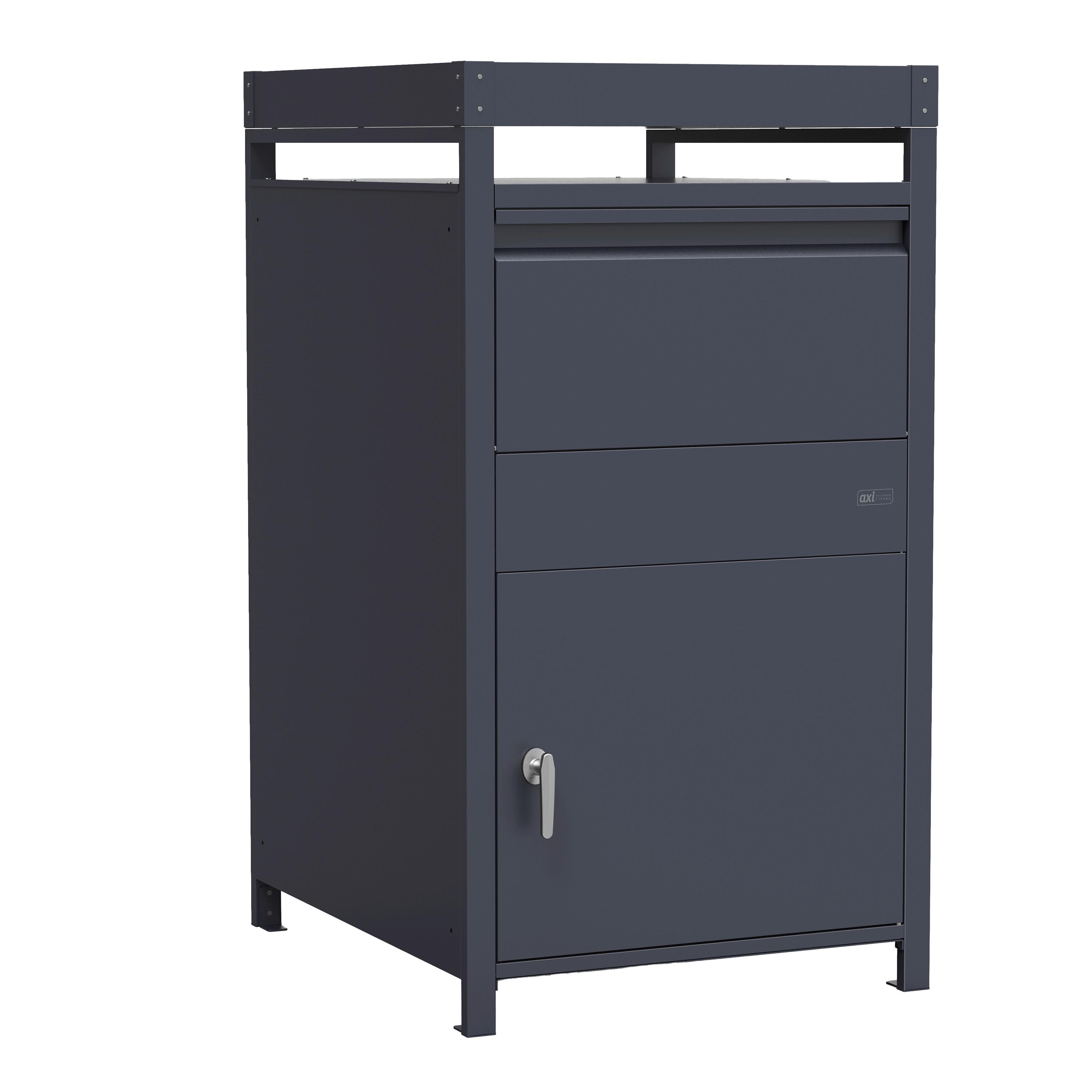 PAKETBOX LOUIS GRAU - Anthrazit, MODERN, Metall (68/80/124cm)