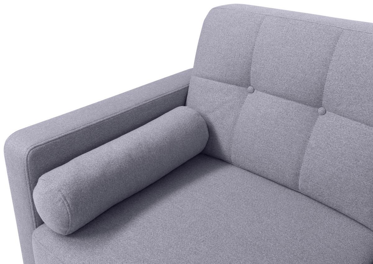 Eckschlafsofa Noret Graublau S: 242/242 cm - Eiche Wotan/Hellgrau, KONVENTIONELL, Textil (242/242cm) - MID.YOU