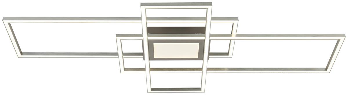 LED-Deckenleuchte Christina - Alufarben/Weiß, Basics, Kunststoff/Metall (45,8/100/6,4cm) - Luca Bessoni