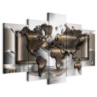 Leinwandbild Braun Beige B: 100 Cm - Beige/Braun, Basics, Holzwerkstoff/Textil (100/50/1.2cm) - artgeist