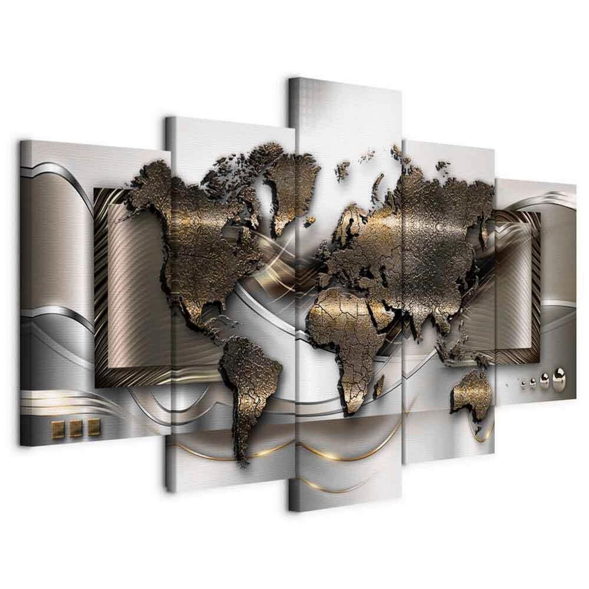 Leinwandbild Braun Beige B: 100 Cm - Beige/Braun, Basics, Holzwerkstoff/Textil (100/50/1.2cm) - artgeist