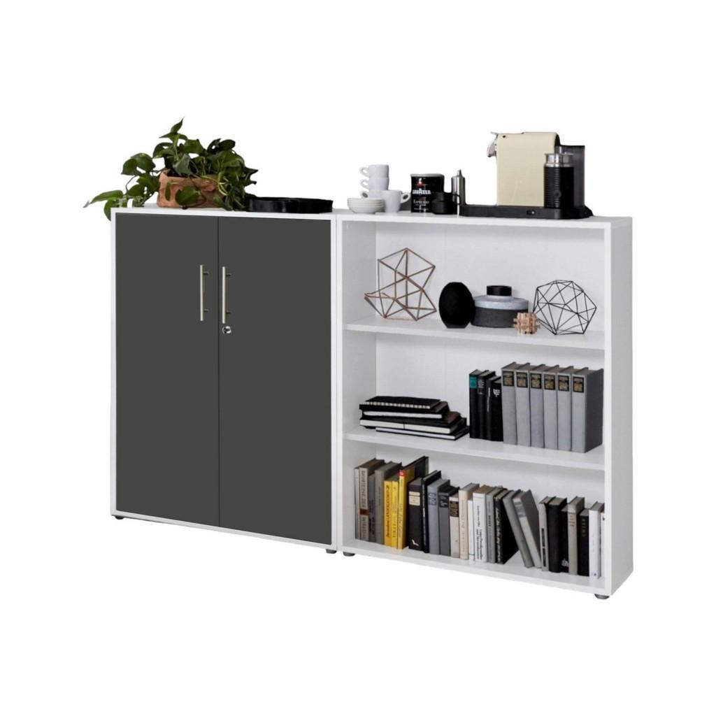 AKTENSCHRANK OFFICE EDITION-SW SET 1 NIEDR.
