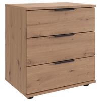 Nachtkästchen Nadja Eiche Dekor B: 52 cm - Schwarz/Eiche Artisan, KONVENTIONELL, Holzwerkstoff (52/58/38cm) - MID.YOU