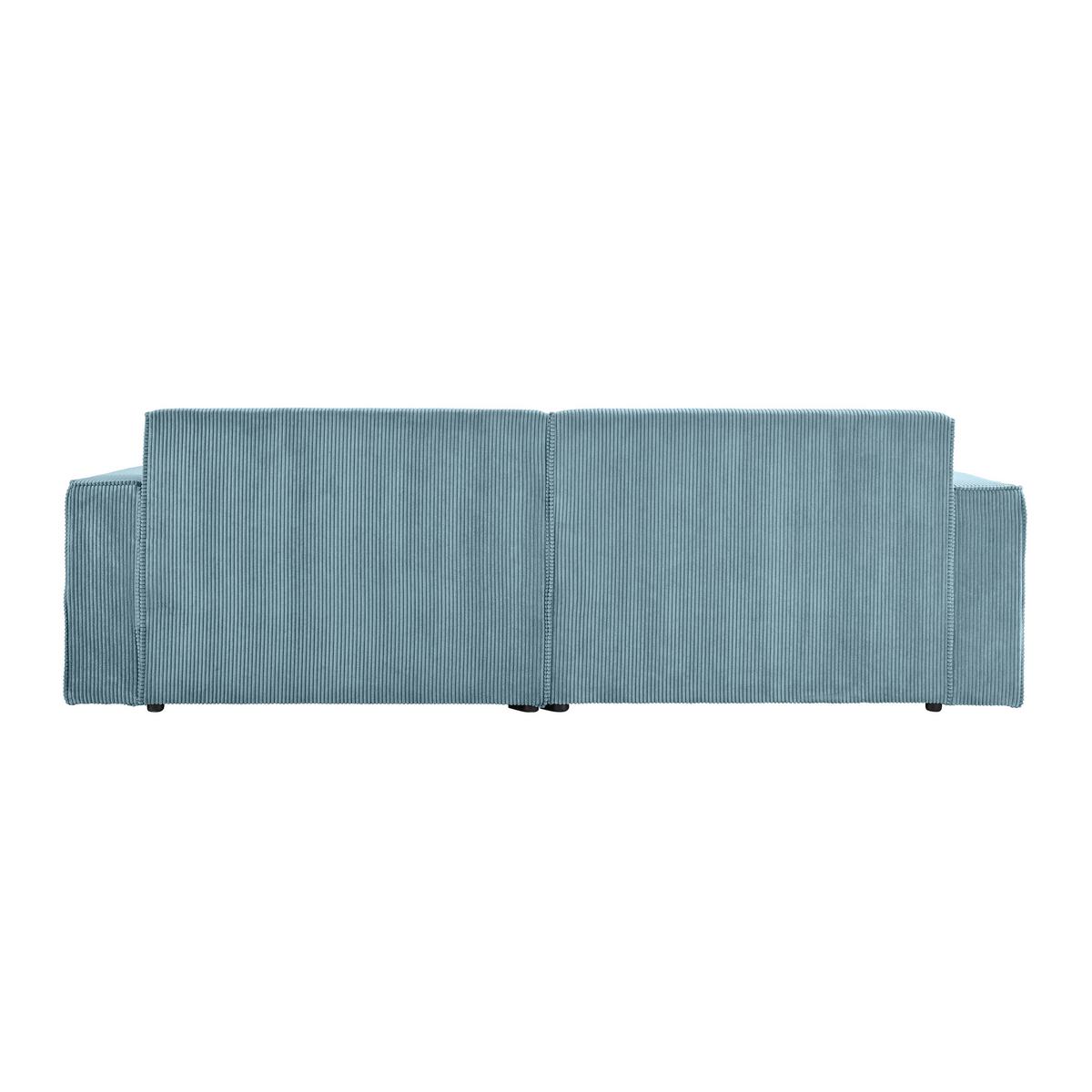 Rohová sedačka LOFT, pravá, tyrkysový menčester - čierna/svetlozelená, Modern, textil/plast (265/75/172cm) - Mömax
