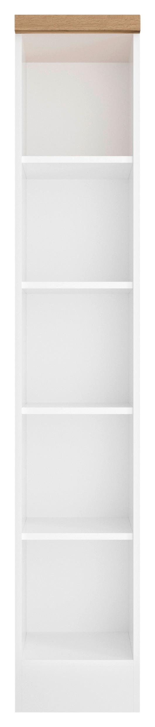 Regal Monza B: 30 cm Weiß/Eiche Dekor - Eiche Wotan/Weiß, LIFESTYLE, Holzwerkstoff (30/166/60cm) - Held