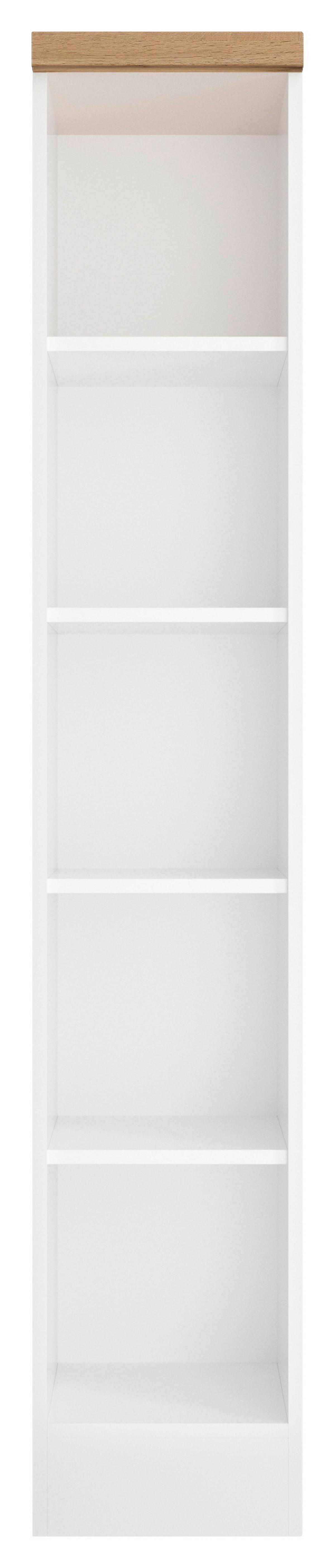 Regal Monza B: 30 cm Weiß/Eiche Dekor - Eiche Wotan/Weiß, LIFESTYLE, Holzwerkstoff (30/166/60cm) - Held