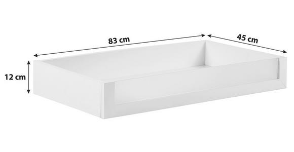 Schublade Unit Weiß Unit - Weiß, MODERN, Glas/Holzwerkstoff (83/12/45cm) - Ondega