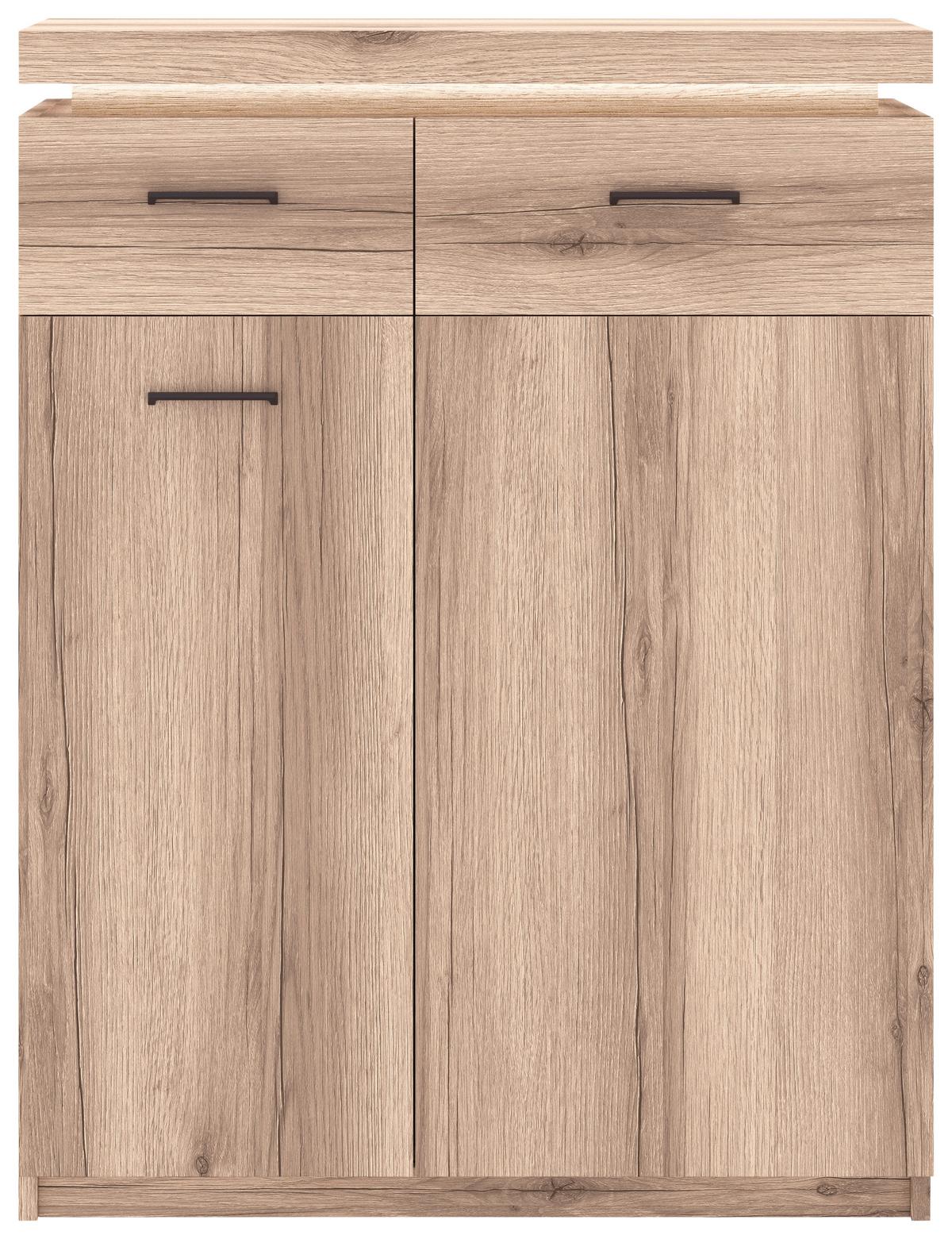 Kommode mit Led 75 cm Vancouver ,eichenfarben - Eichefarben, MODERN, Holzwerkstoff (75/99/38cm)