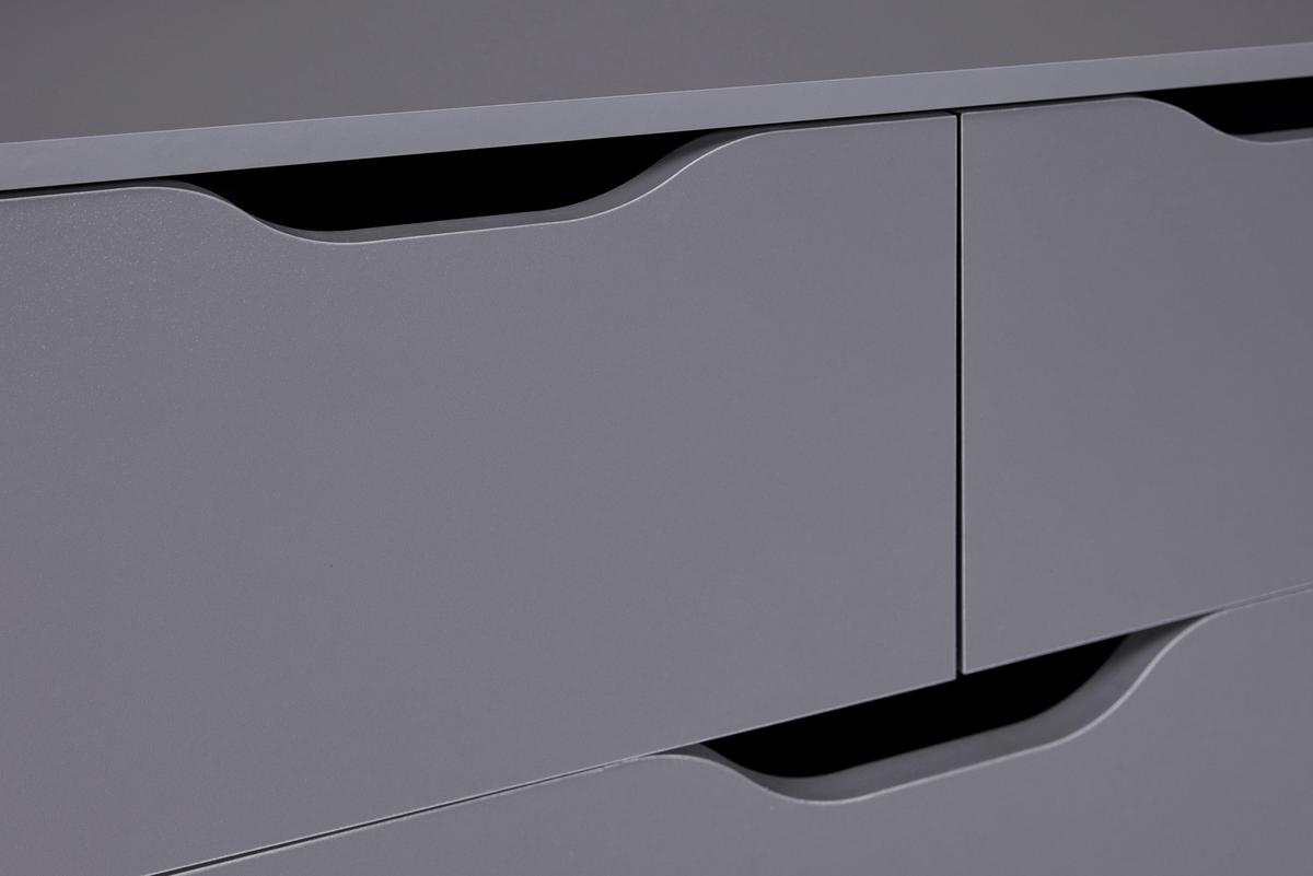 Kommode Silenzia - Graphitfarben, Design, Holzwerkstoff (82/112/40cm) - Livetastic