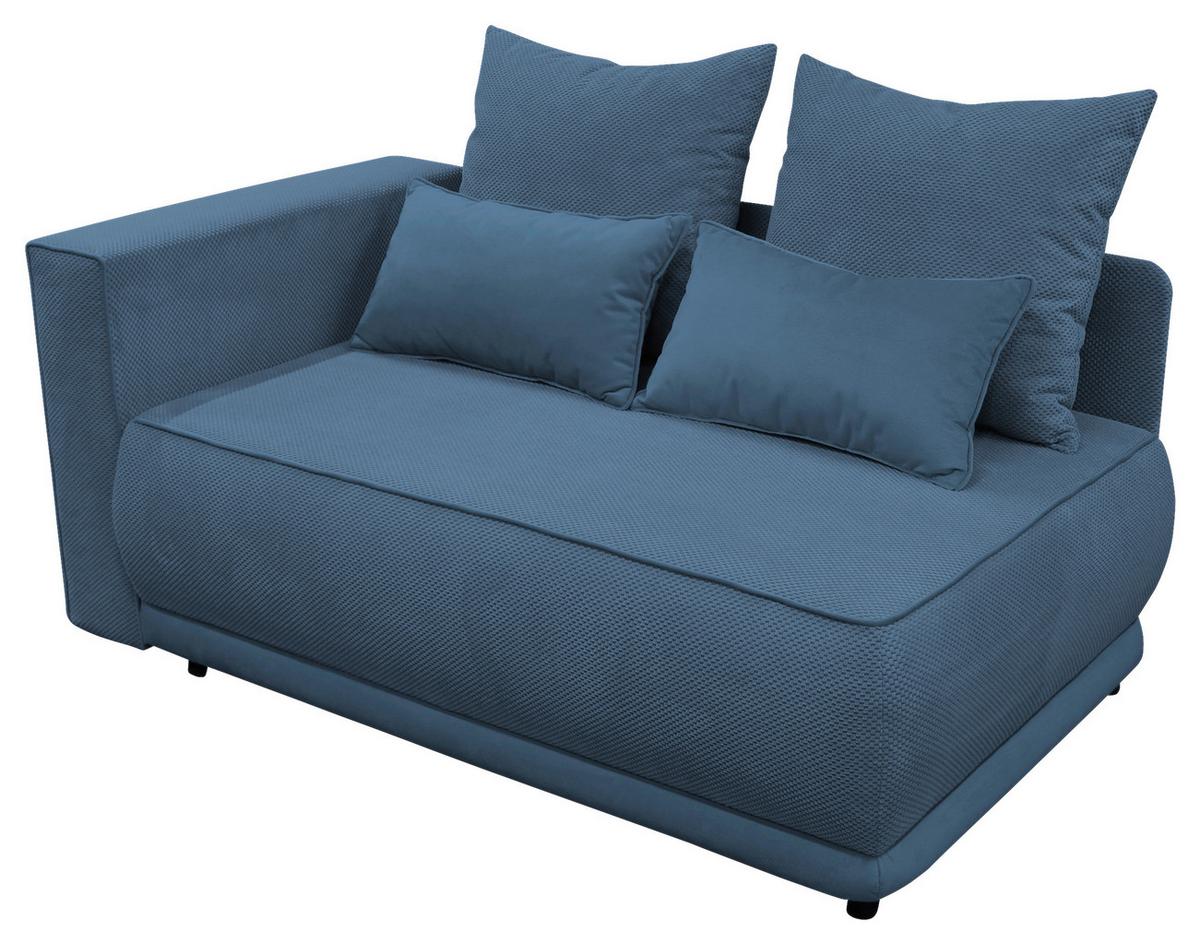 Récamiere Iga Li Blau B: 168 Cm - Blau/Schwarz, Design, Textil (168/73/99cm) - MID.YOU
