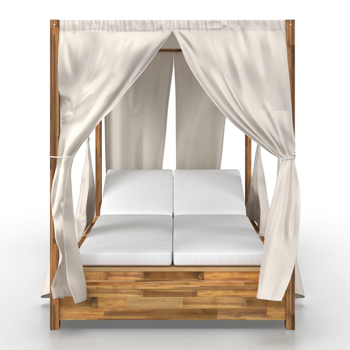 ZÁHRADNÁ POHOVKA MARTA - svetlosivá, Modern, drevo/textil (154/195/218cm) - Bessagi Garden