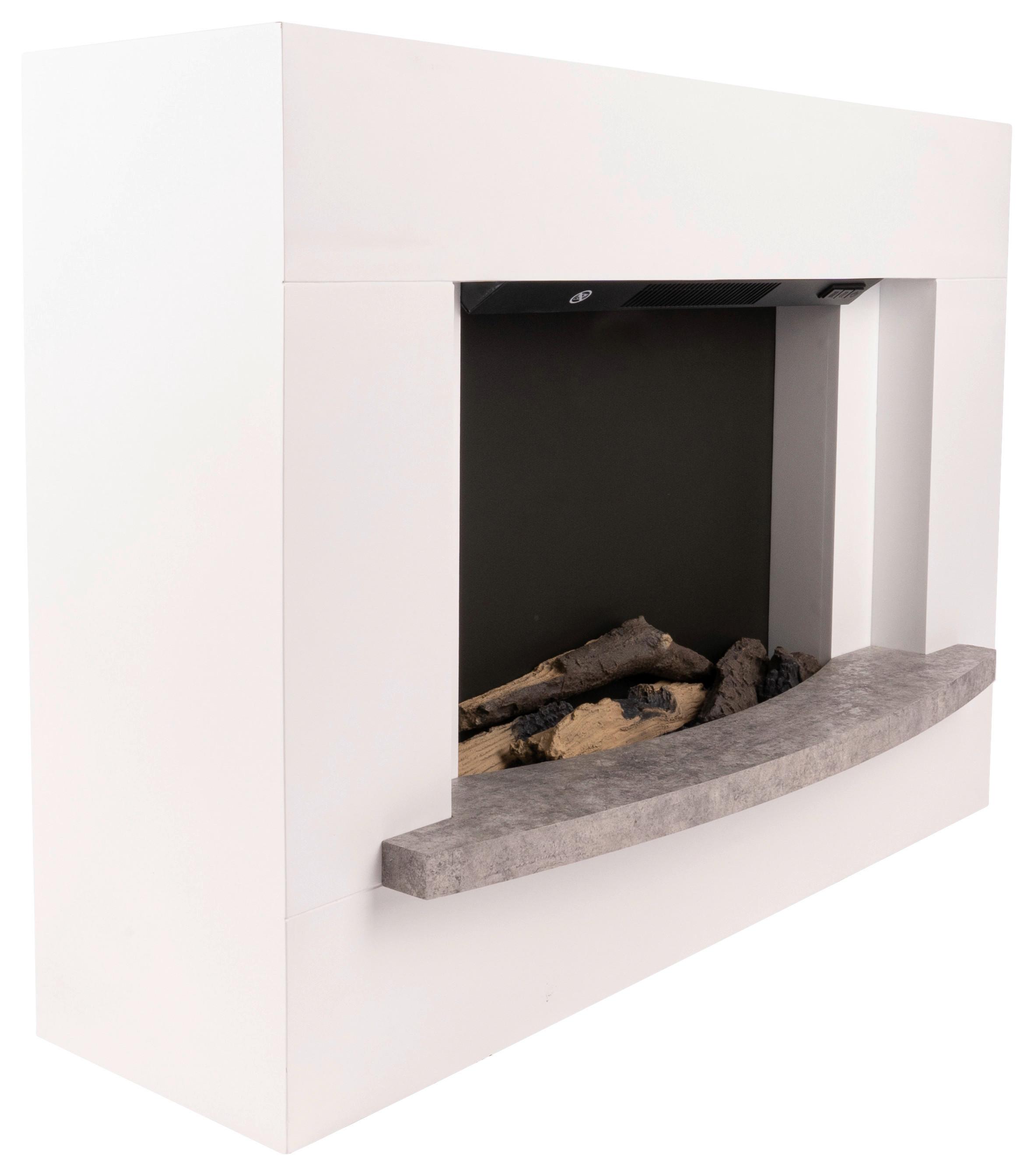 Elektrokamin Bg00749-15 - Weiß/Grau, Basics, Holzwerkstoff/Metall (100/70,5/35,5cm)