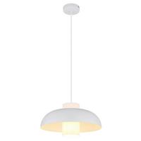 Hängeleuchte 15755w - Opal/Weiß, Trend, Glas/Textil (38/120cm) - Globo
