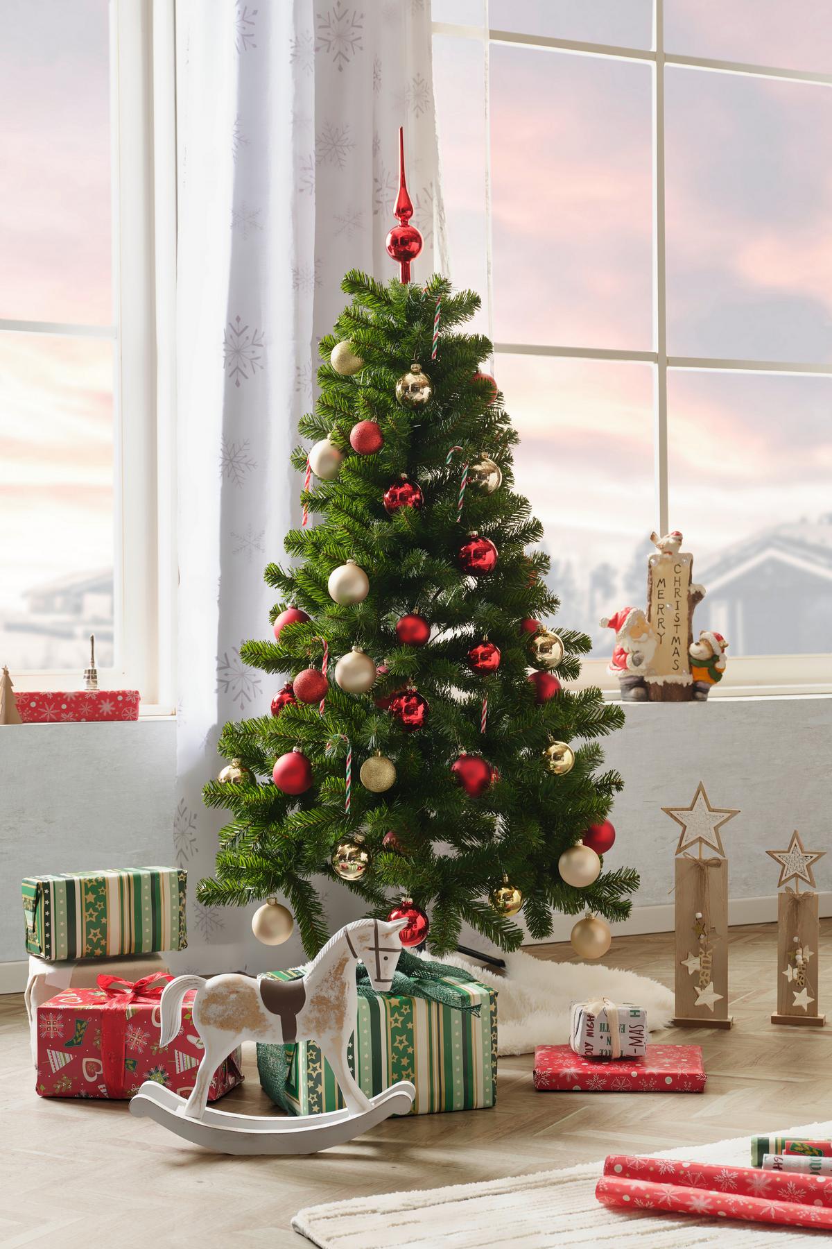 Christbaumdecke Synthetikfaser Weiß Uni-Motiv Rund - Weiß, Basics, Textil (80cm) - James Wood