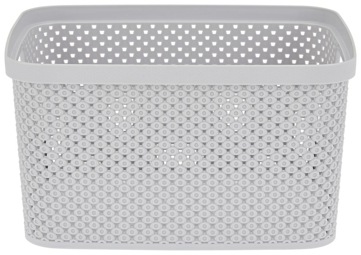 Aufbewahrungskorb Diamond 27x15 Cm Kunststoff Hellgrau - Grau, Basics, Kunststoff (27/22/15cm) - Luca Bessoni