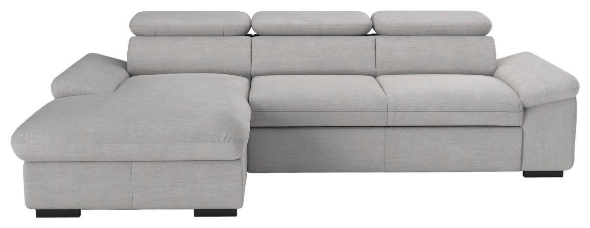 Ecksofa Lola, Hellgrau S: 165x250 Cm - Hellgrau/Schwarz, Design, Textil (165/250cm) - Livetastic