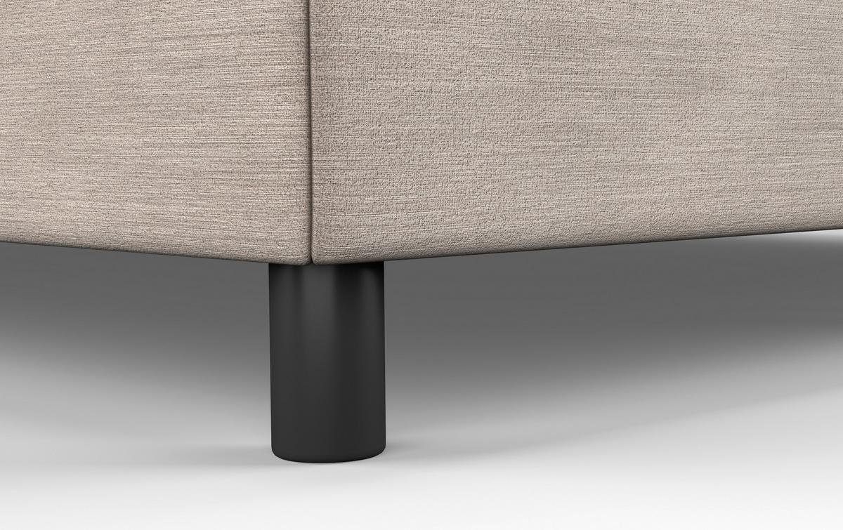 Boxbett mit Topper Andorra 160x200 cm Beige - Beige/Schwarz, MODERN, Holzwerkstoff/Textil (160/200cm) - MID.YOU