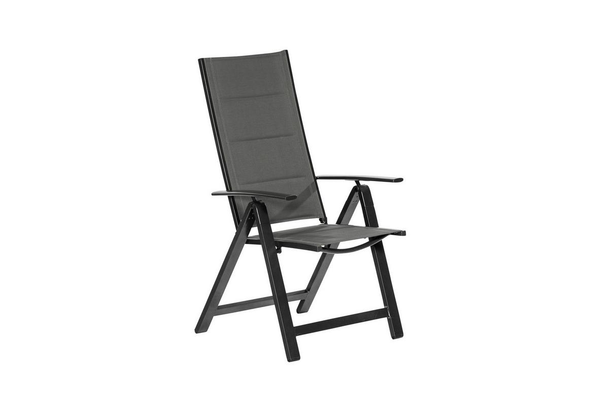 Gartenset Florenz - Graphitfarben/Grau, MODERN, Glas/Textil - Gardenson