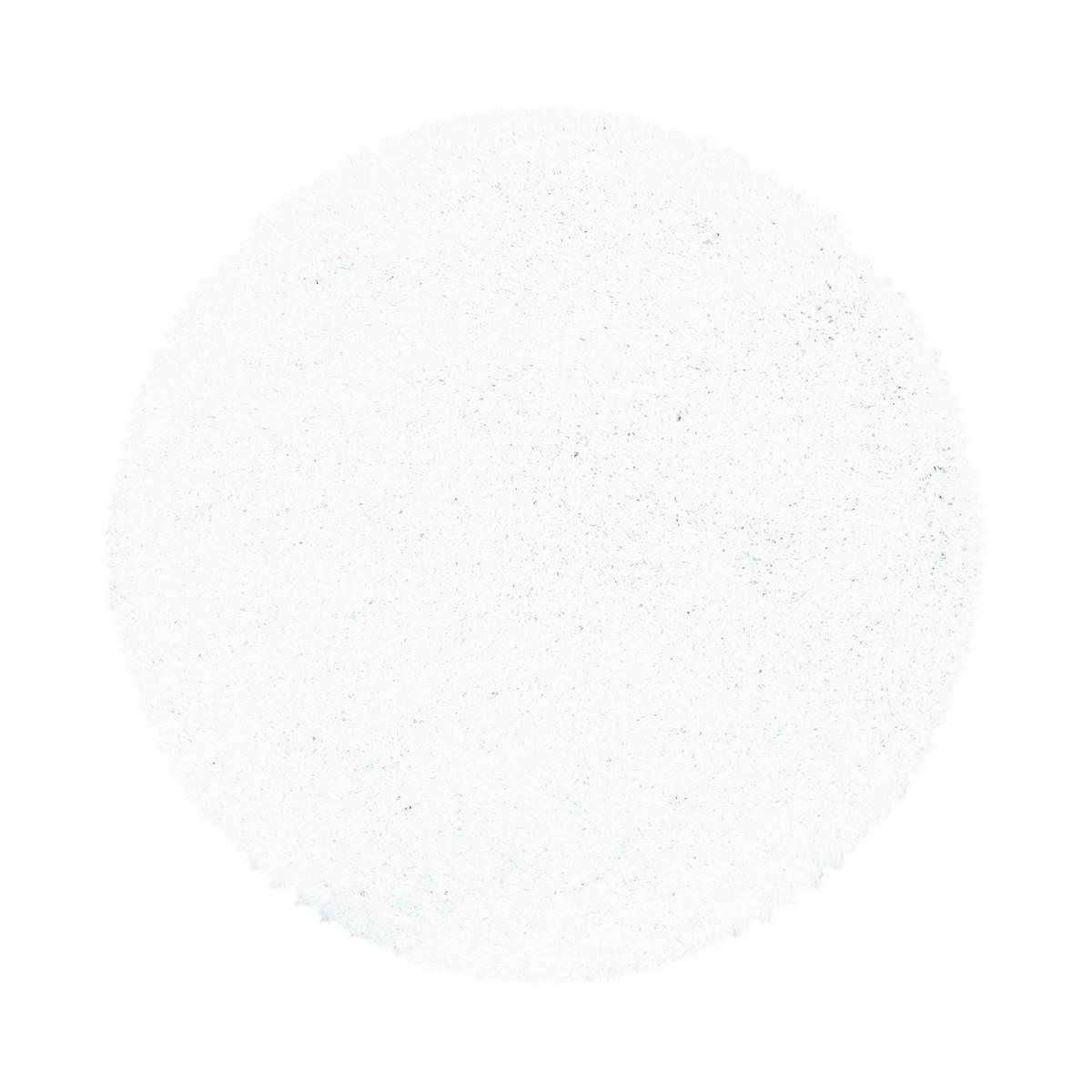 Hochflor Teppich Weiß Sydney Rund Ø 160 cm - Weiß, Basics, Textil (160cm)