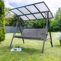 Hollywoodschaukel Belastbarkeit ca. 320 kg - Grau, Basics, Metall (200/125/178cm)