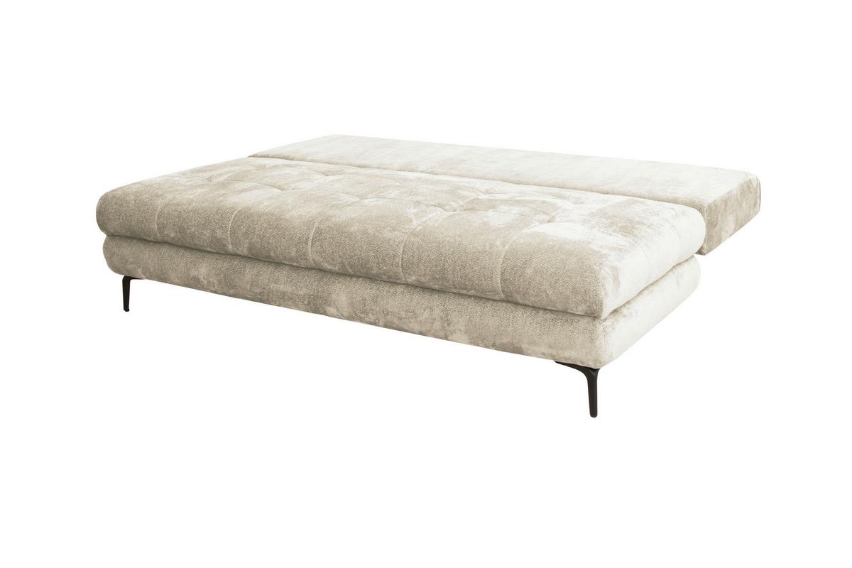 Schlafsofa Perla Creme B: 203 cm - Creme/Schwarz, KONVENTIONELL, Textil (203/94/96cm)