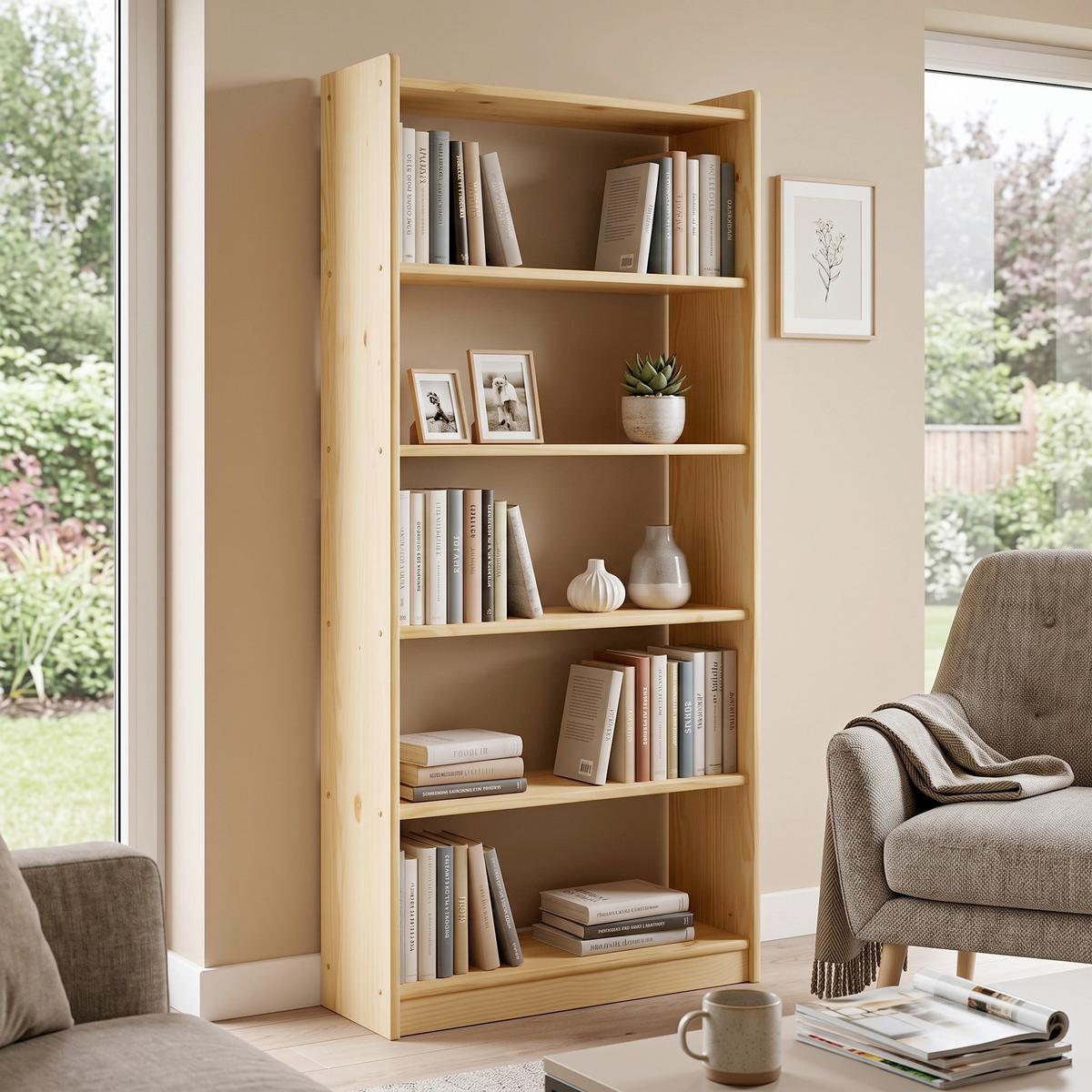 REGAL Naturfarben B: 80cm - Naturfarben, Natur, Holz (80/170/30cm) - Livetastic