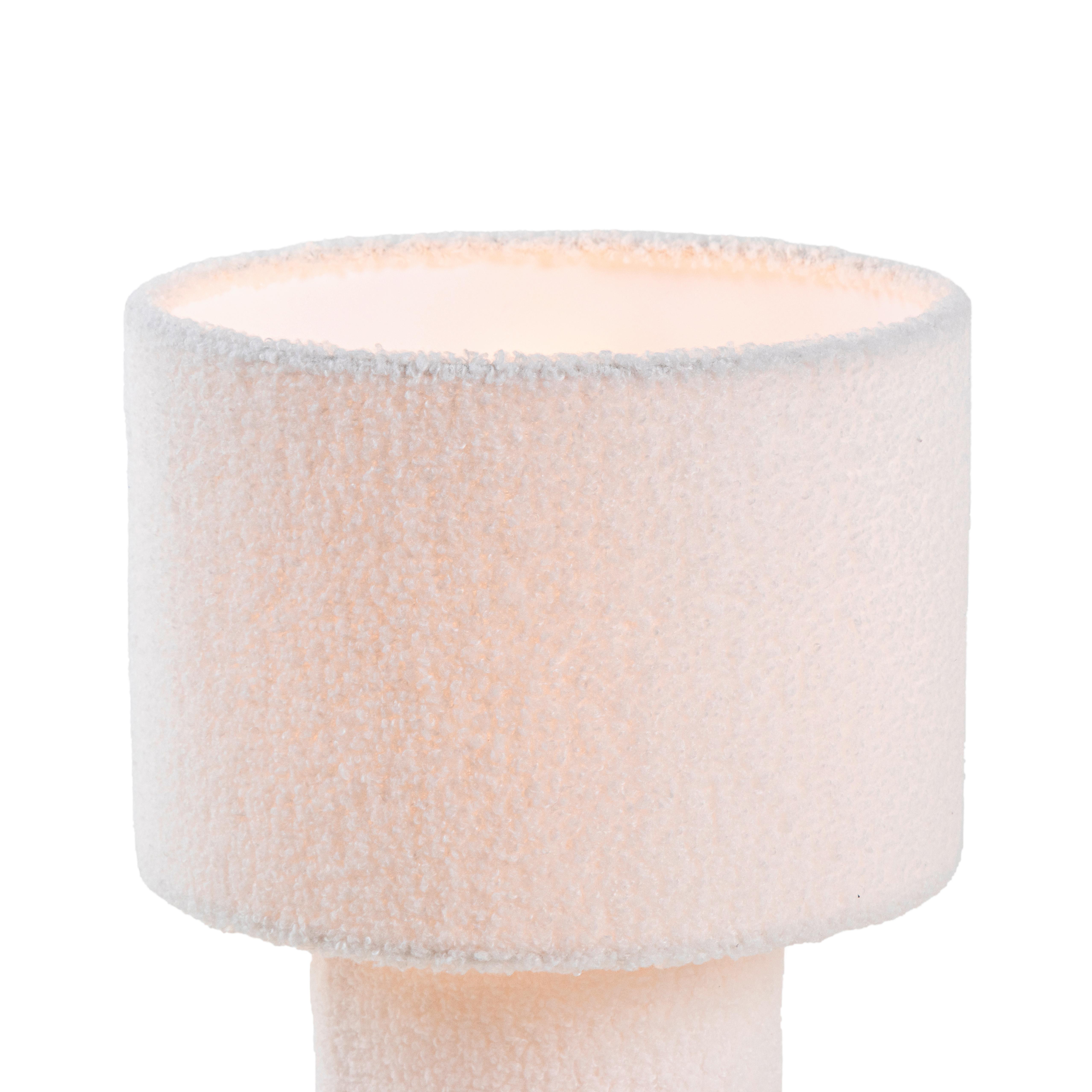 STOLNÍ LAMPA STOFLI - bílá/přírodní barvy, Moderní, kov/textil (19/25cm) - Mömax