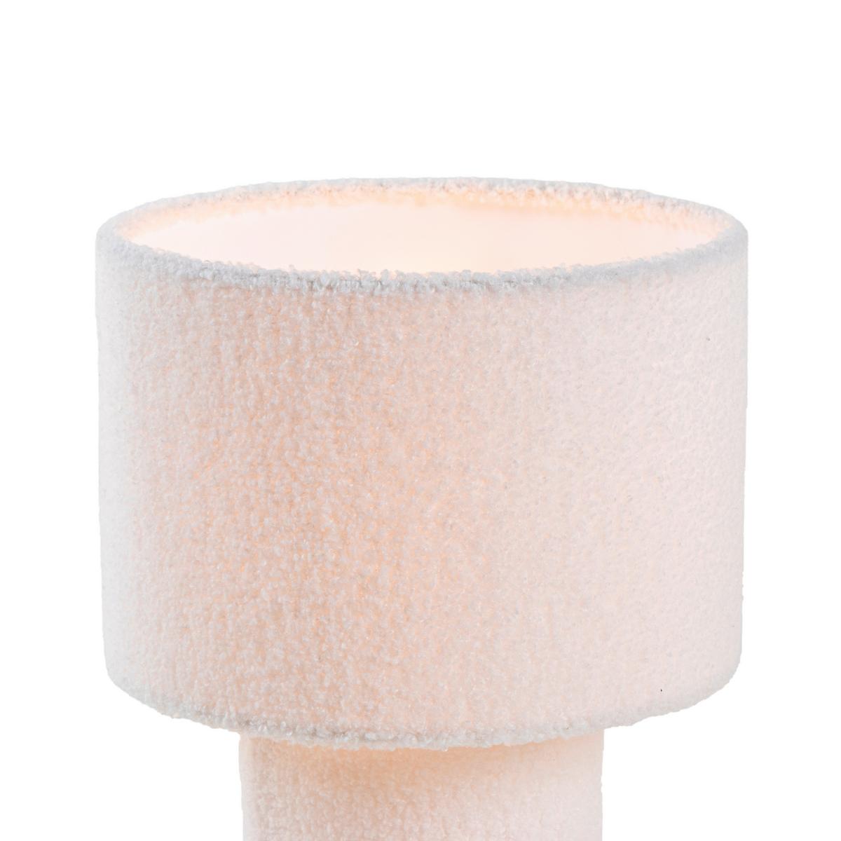 STOLNÁ LAMPA STOFLI - biela/prírodná farba, Modern, kov/textil (19/25cm) - Mömax