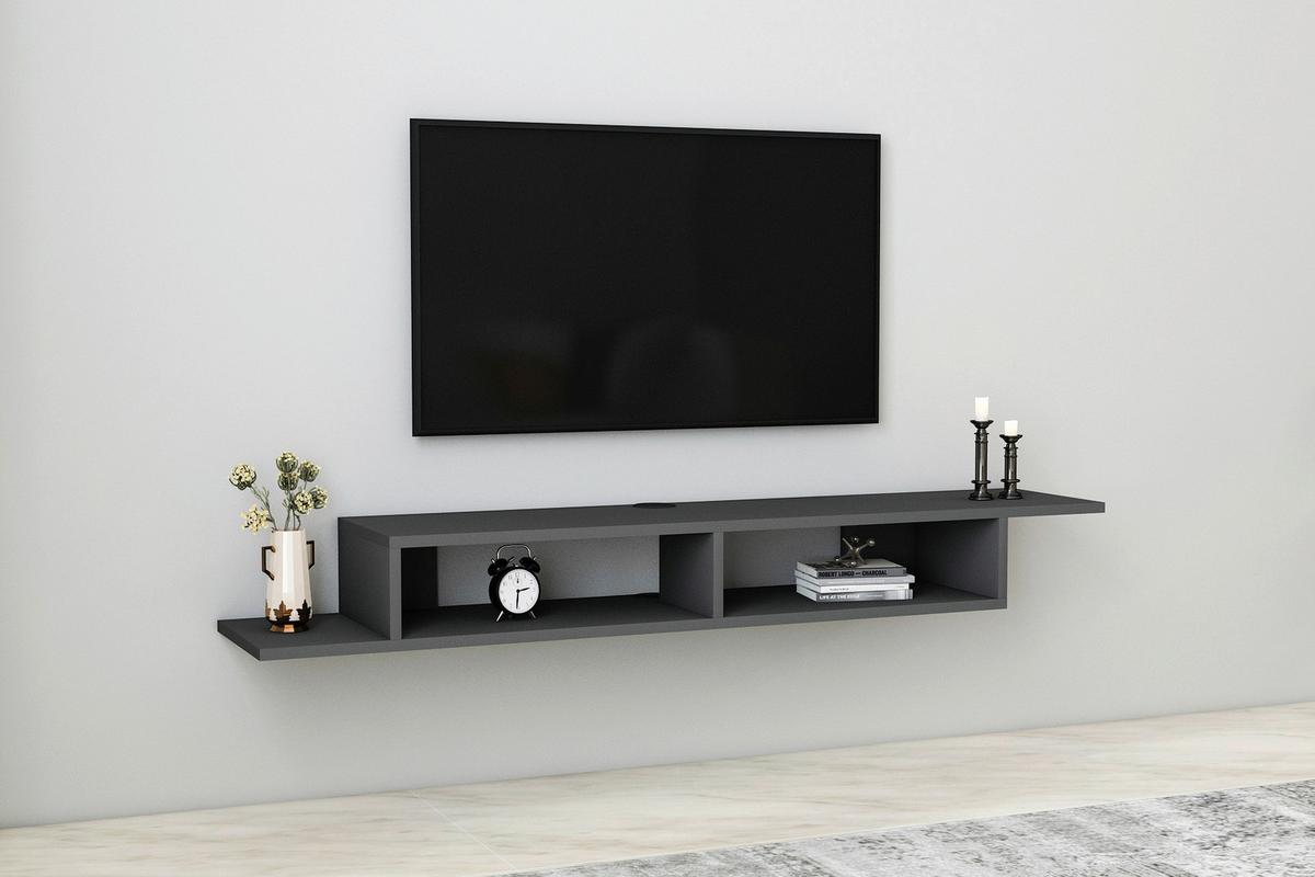 Wandboard Artemis Tv-Wandregal - Anthrazit, Design, Holzwerkstoff (149/16,4/29,6cm) - Livetastic