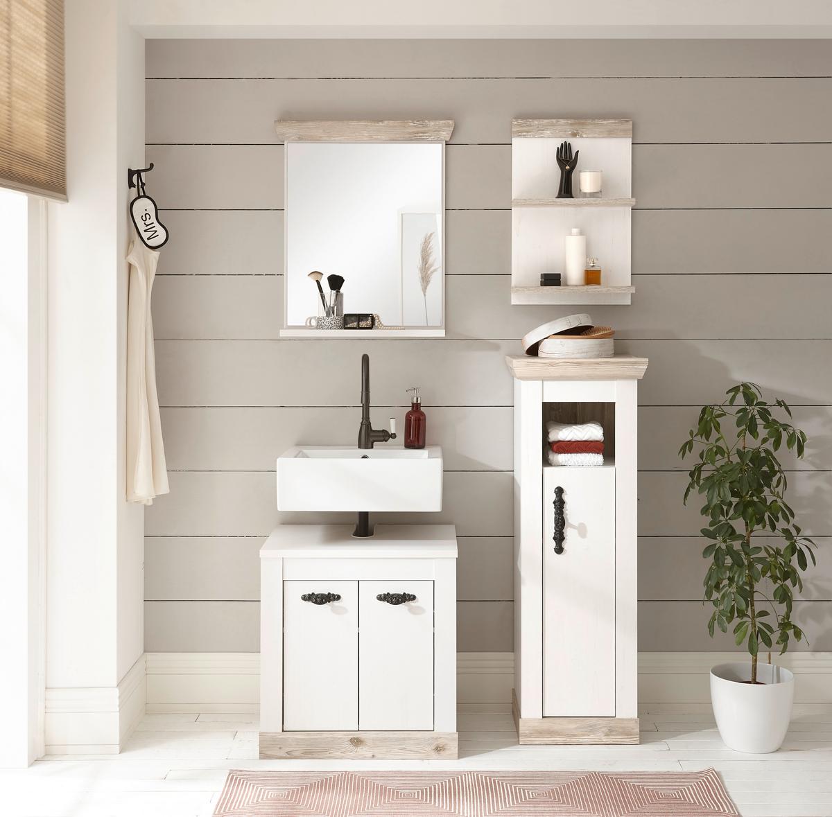 Midischrank Florenz Pinienfarben B: 42cm - Pinienfarben, Design, Holzwerkstoff (42/120/35cm) - MID.YOU