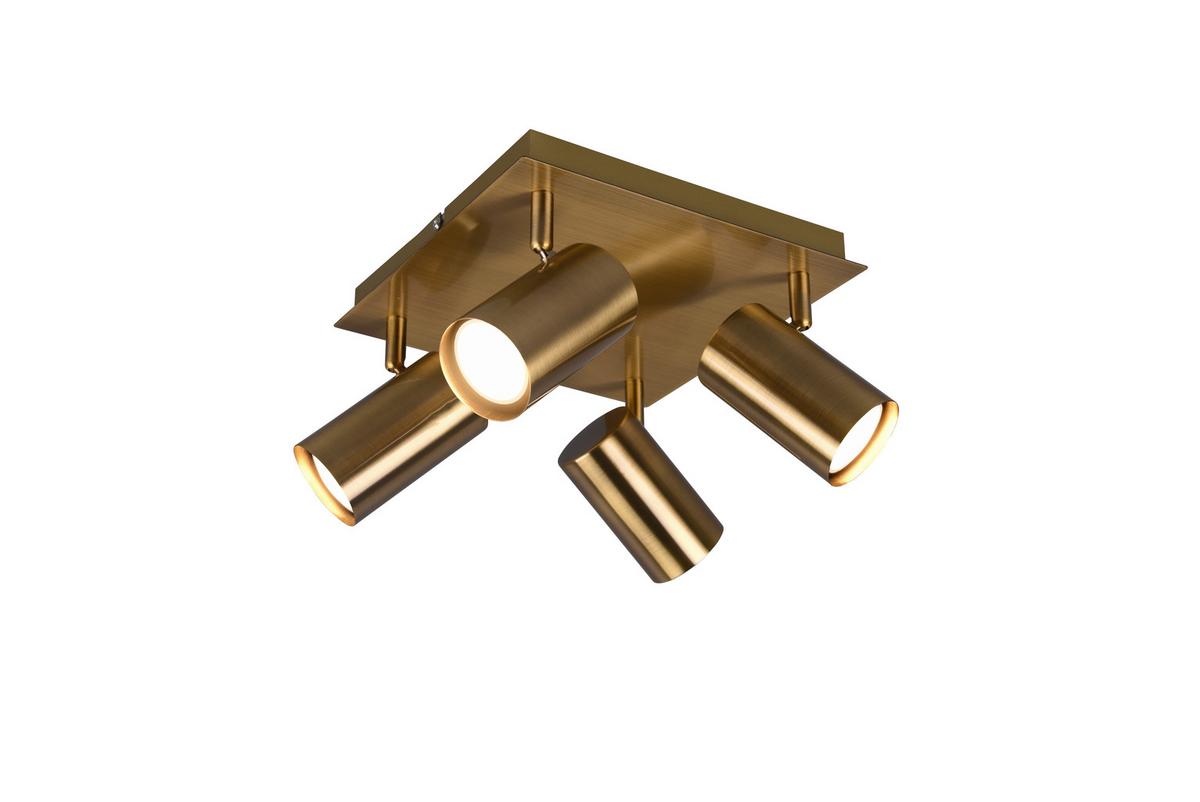 Strahler Spot Marley 4-Flammig verstellbar L: 24 cm - Messingfarben, Design, Metall (24,0/15,0/24,0cm) - Trio Leuchten
