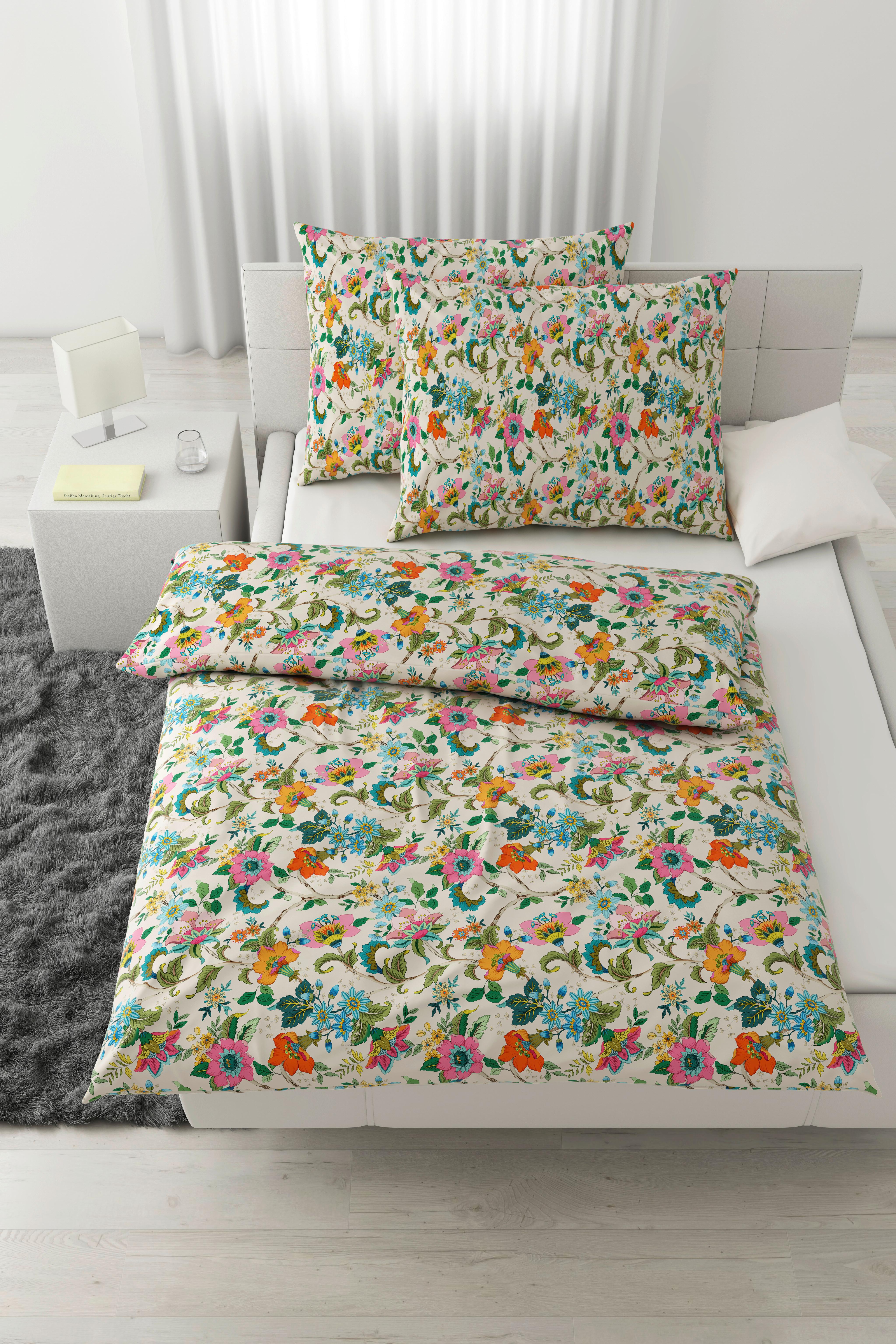 Povlečení Kamia XXL, 2x70/90 200/220cm - růžová/tyrkysová, Romantický / Rustikální, textil (200/220cm) - Mömax