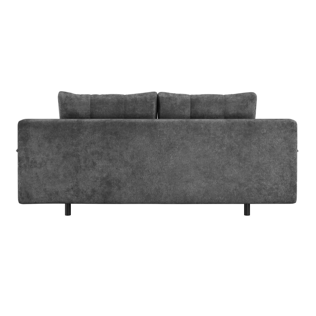 Schlafsofa Perla Schwarz B: 203 cm - Schwarz, KONVENTIONELL, Textil (203/94/96cm)