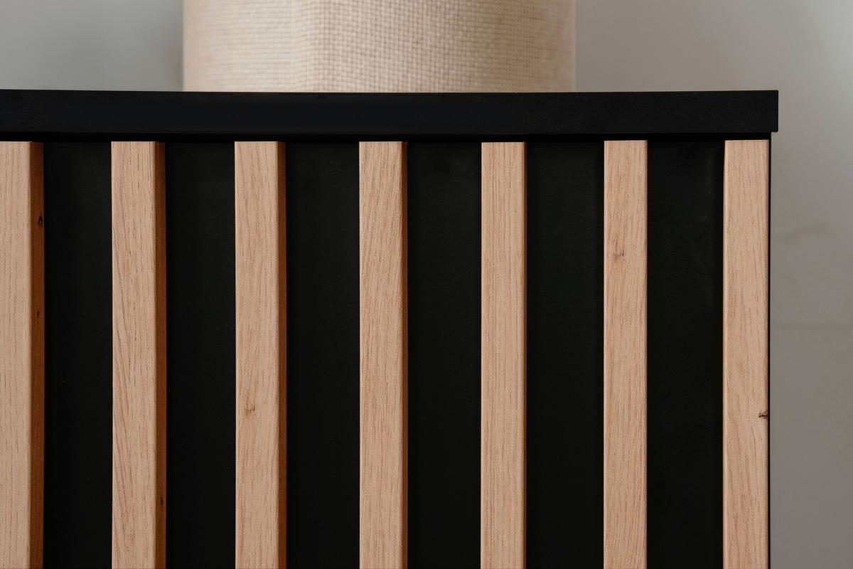 Kommode Monza 01d - Schwarz/Eiche Artisan, Design, Holzwerkstoff (80/90/40cm) - Livetastic