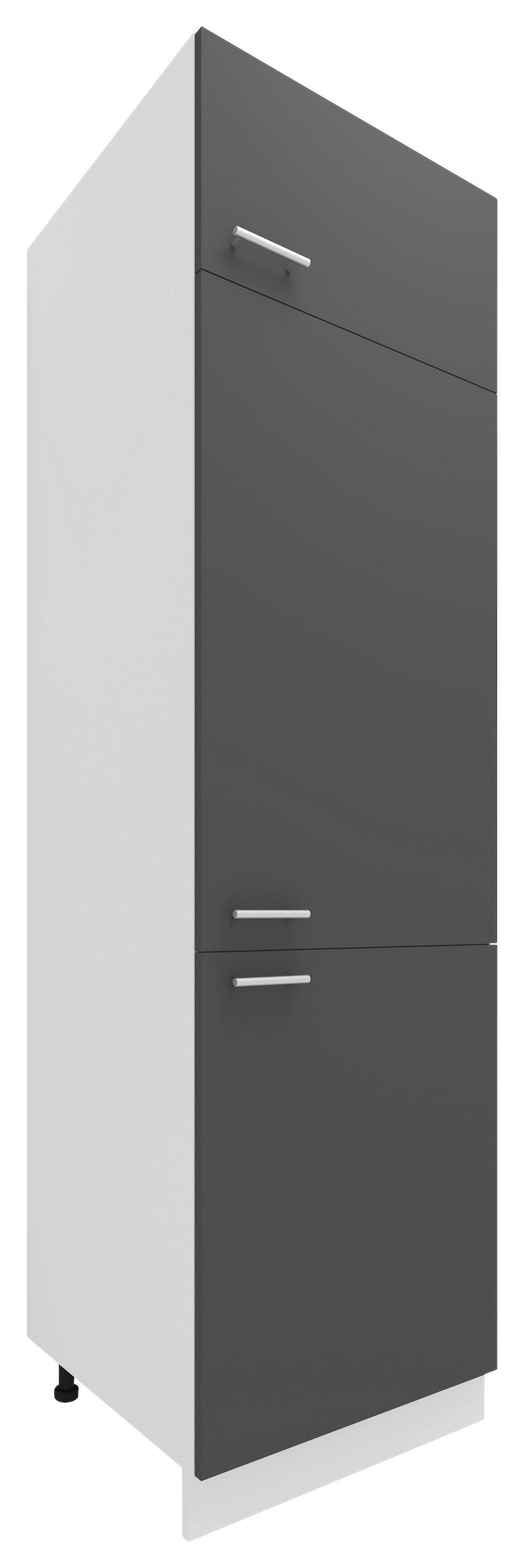 Küchen-Hochschrank Esilo B: 60 cm Anthrazit/Weiß - Anthrazit/Weiß, KONVENTIONELL, Holzwerkstoff (60/207/57cm) - MID.YOU