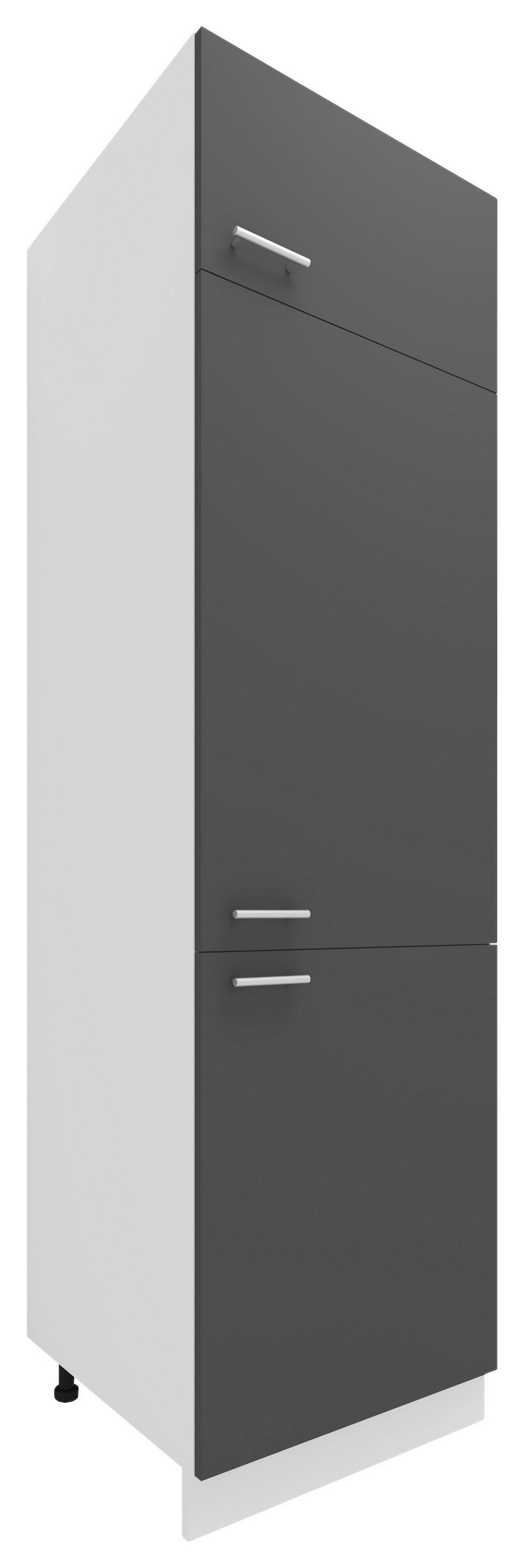 Küchen-Hochschrank Esilo B: 60 cm Anthrazit/Weiß - Anthrazit/Weiß, KONVENTIONELL, Holzwerkstoff (60/207/57cm) - MID.YOU