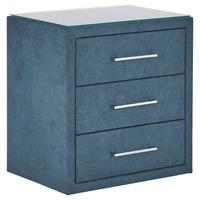 Nachtkästchen Blau H: 60 cm Kleopatra - Blau, KONVENTIONELL, Holzwerkstoff/Kunststoff (56/60/41cm) - Ondega